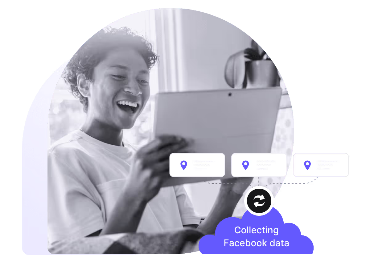 Scrape valuable Facebook data diagram