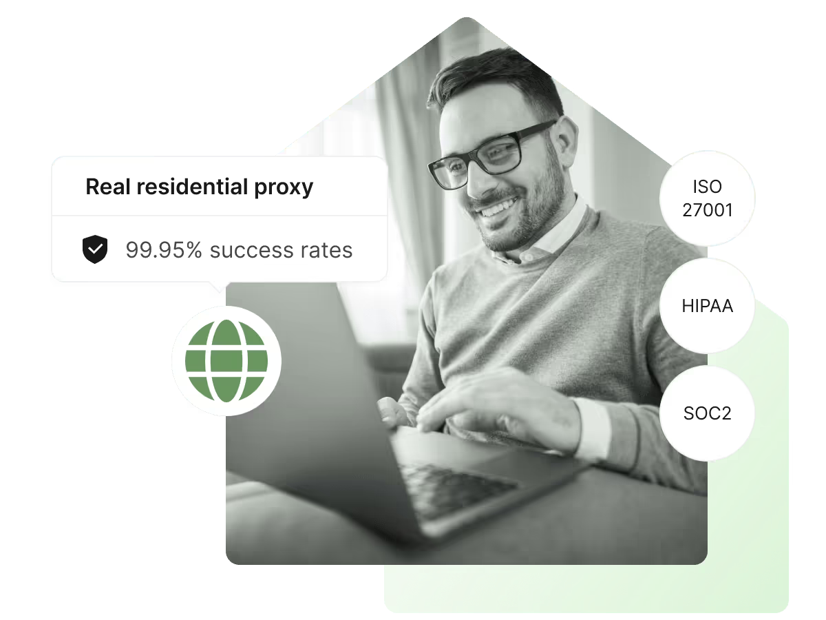 UK residential proxy IPs with 99.95% success rate